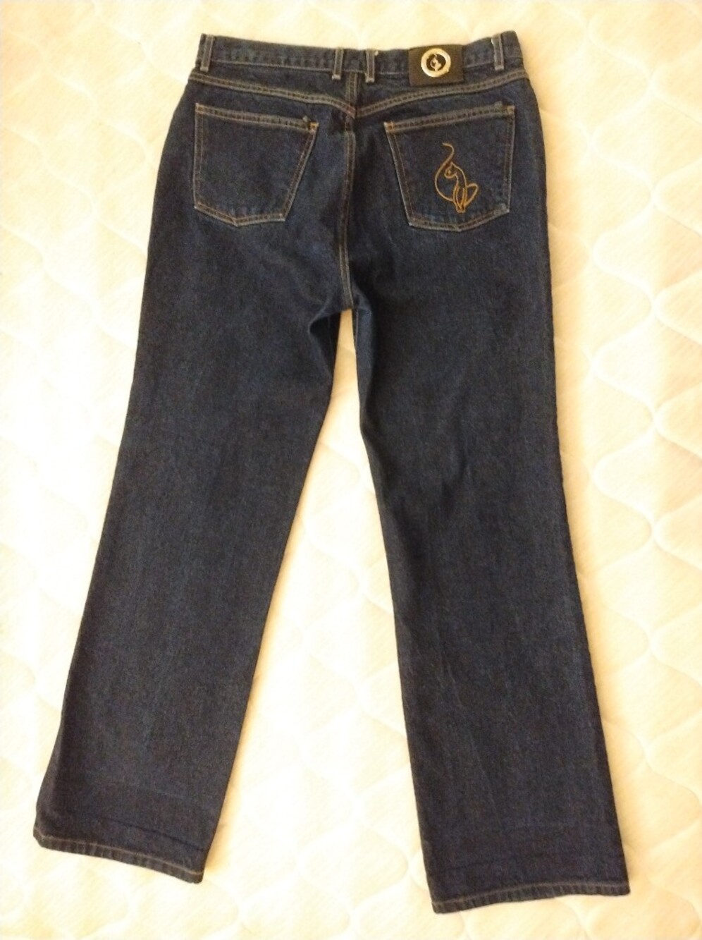 Baby Phat Retro Women's Dark Blue Straight Leg Denim Y2K Jeans
